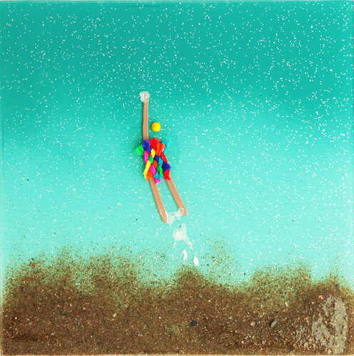 Swimmers 512 at Varadero Cuba by Ruben Abstract, Painting for Sale on Singulart