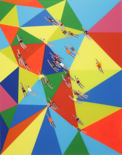 Swimmers 473 at Okuda sea Metaverse by Ruben Abstract, Painting for Sale on Singulart