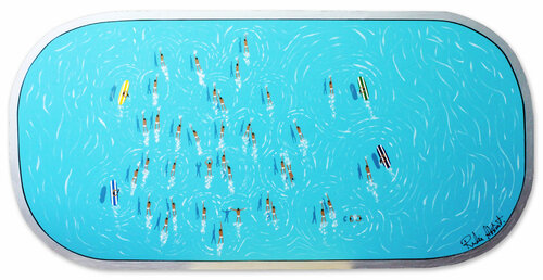 Swimmers 228 by Ruben Abstract, Painting for Sale on Singulart