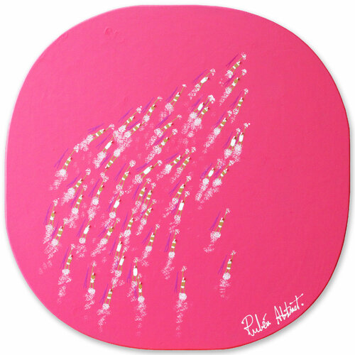 Swimmers 339 Girls power in pink sea by Ruben Abstract, Painting for Sale on Singulart