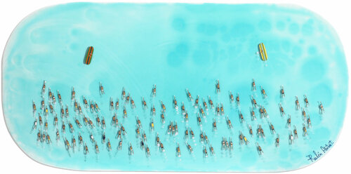 Swimmers 773 · Epoxy Resin Matira sea Bora Bora by Ruben Abstract, Painting for Sale on Singulart