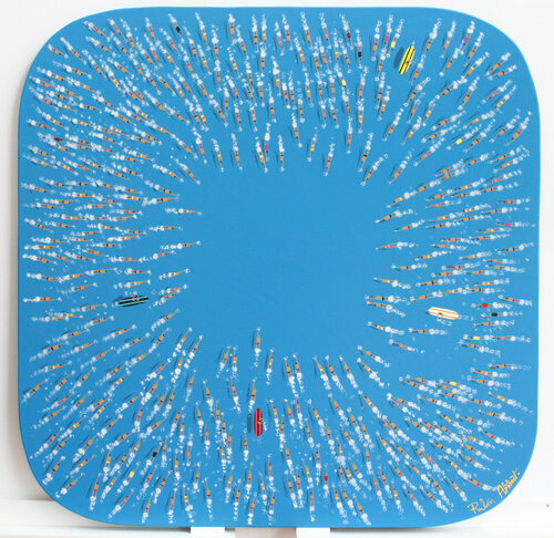 Swimmers 389 In Nusa Ceningan Island Bali's epoxy resin sea by Ruben Abstract, Painting for Sale on Singulart