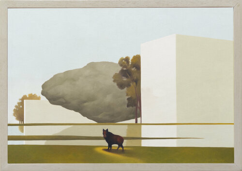 Cinghiale del monolito by Cesare Reggiani, Painting for Sale on Singulart