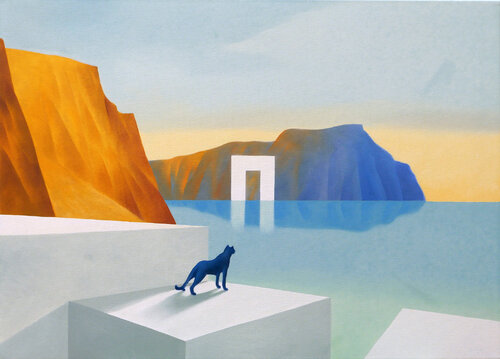 L'isola dell'arco van Cesare Reggiani, Schilderij te koop op Singulart