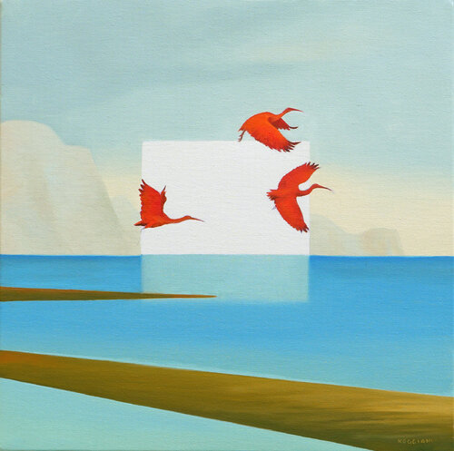 Un volo scarlatto van Cesare Reggiani, Schilderij te koop op Singulart