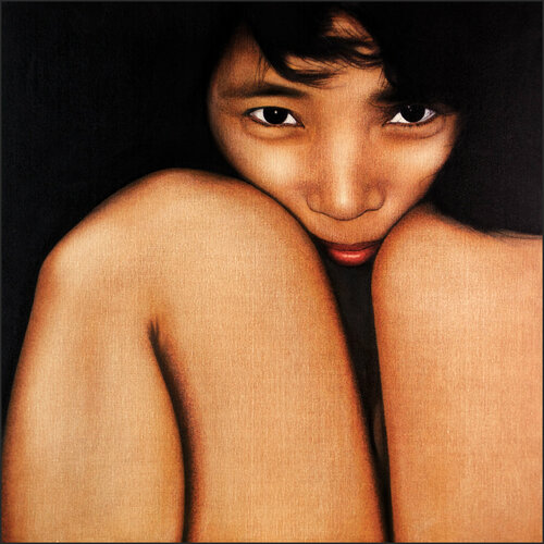 a touch of charming shyness di Daniel de Saint-Yon, Pittura in vendita su Singulart