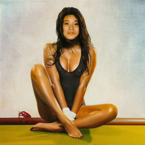 are you sleeping here tonight ? - 今夜ここで寝ますか? de Daniel de Saint-Yon, Pintura a la venta en Singulart