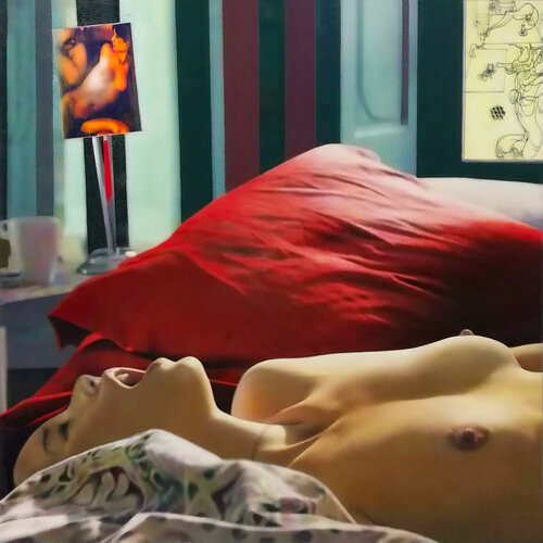 "to be nothing but a piece of meat that enjoys !" by Daniel de Saint-Yon, Painting for Sale on Singulart