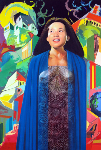 goodness'sake, the beautiful feline ! di Daniel de Saint-Yon, Pittura in vendita su Singulart