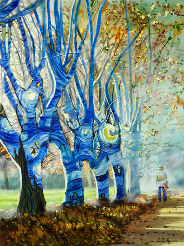 The Travels of Van Gogh di Gordon Bruce, Pittura in vendita su Singulart