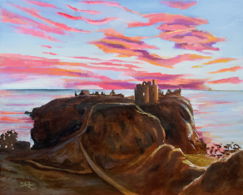 Dunnottar Castle di Gordon Bruce, Pittura in vendita su Singulart