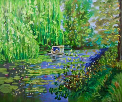 Monet water lily pond par Gordon Bruce, Peinture en vente sur Singulart