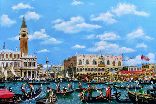 Venice of Canaletto von Gordon Bruce, Malerei kaufen auf Singulart