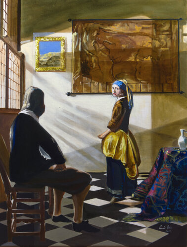 Vermeer’s new model by Gordon Bruce, Painting for Sale on Singulart