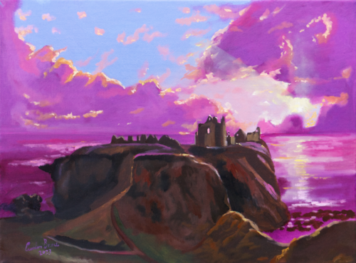 Dunnottar Castle di Gordon Bruce, Pittura in vendita su Singulart
