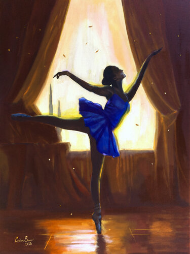 Ballerina dance practice by Gordon Bruce, Painting for Sale on Singulart