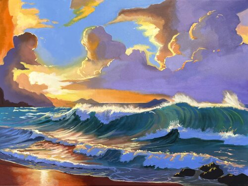 Rolling Waves on the Shore Gordon Bruce
