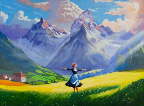 Maria's Melody - A Tribute to The Sound of Music by Gordon Bruce, Painting for Sale on Singulart