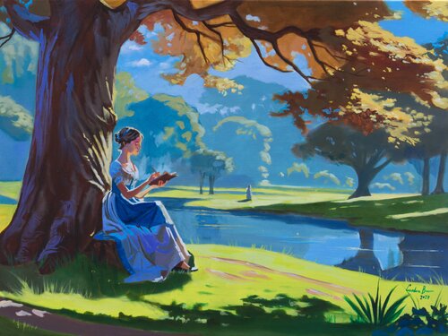 Jane Austen's Literary Retreat by Gordon Bruce, Painting for Sale on Singulart