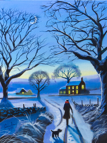 Moonlit Walk par Gordon Bruce, Peinture en vente sur Singulart