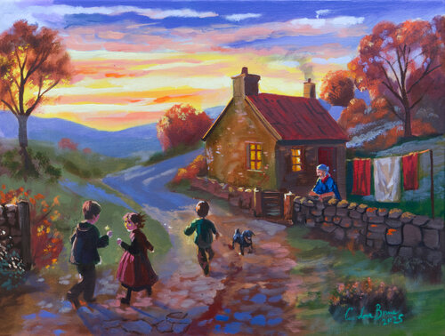 Grandma’s Cottage von Gordon Bruce, Malerei kaufen auf Singulart