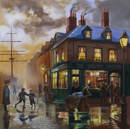The Gaslamp Cavern by Gordon Bruce, Painting for Sale on Singulart