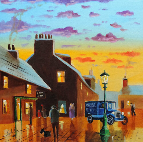 The King's Arms Pub van Gordon Bruce, Schilderij te koop op Singulart