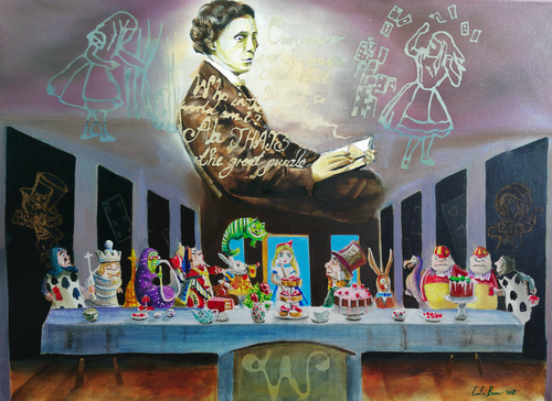 Alice in Wonderland "The Last Tea Party" van Gordon Bruce, Schilderij te koop op Singulart