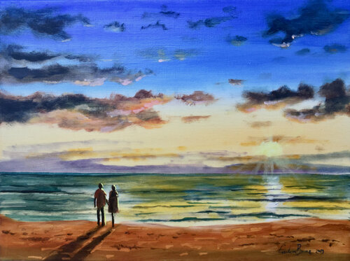 Golden sea van Gordon Bruce, Schilderij te koop op Singulart