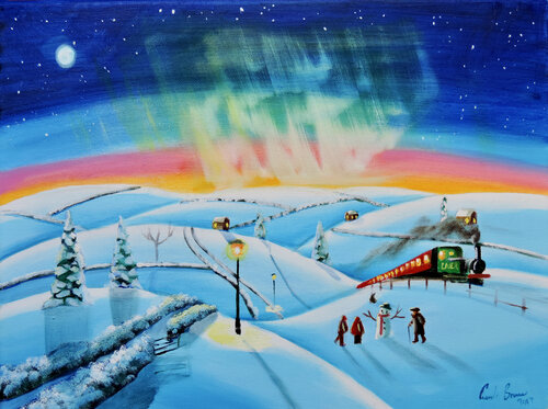 The Northern Lights van Gordon Bruce, Schilderij te koop op Singulart