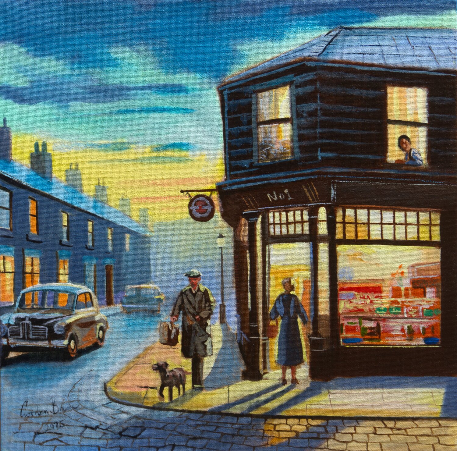 Evening by the Corner Shop Gordon Bruce