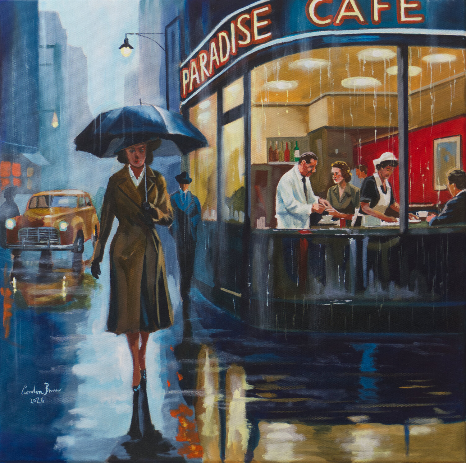 Rain at Paradise Cafe Gordon Bruce