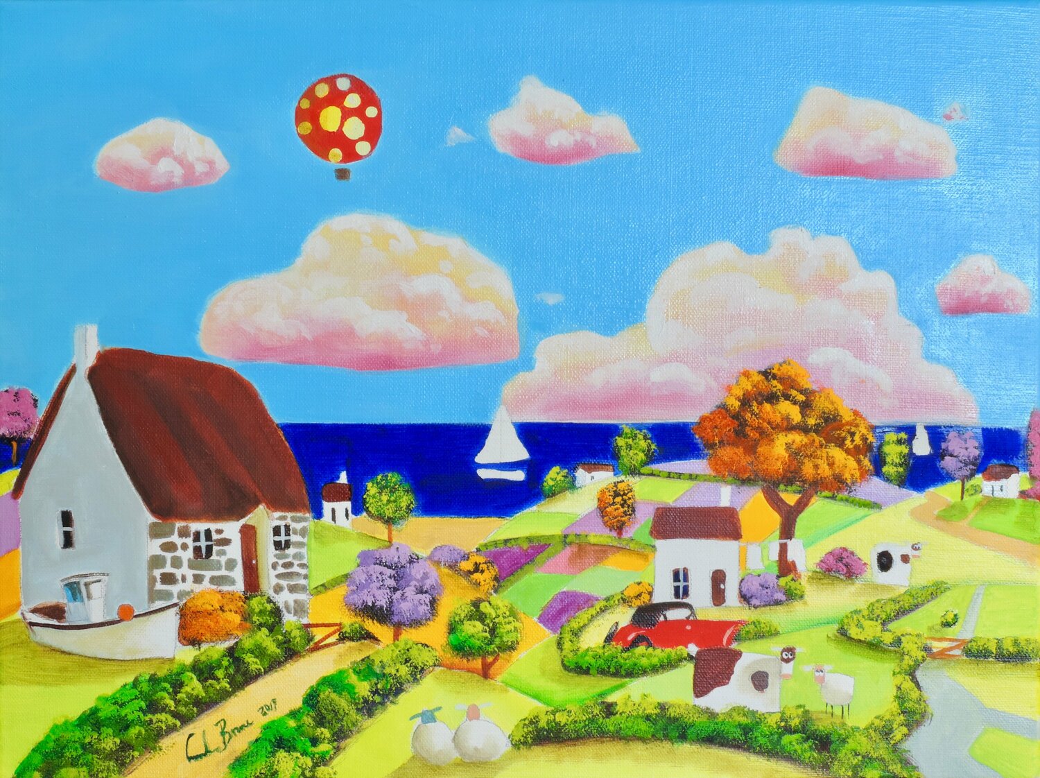 Folk art seaside Gordon Bruce