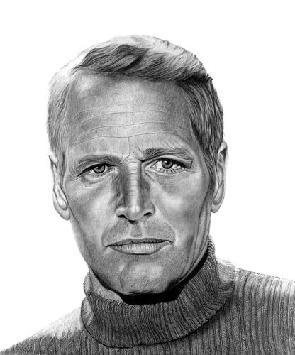 Paul Newman di Paul Stowe, Disegno in vendita su Singulart