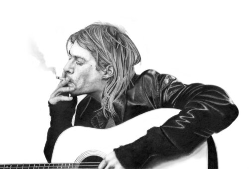 Kurt Cobain von Paul Stowe, Zeichnungen kaufen auf Singulart