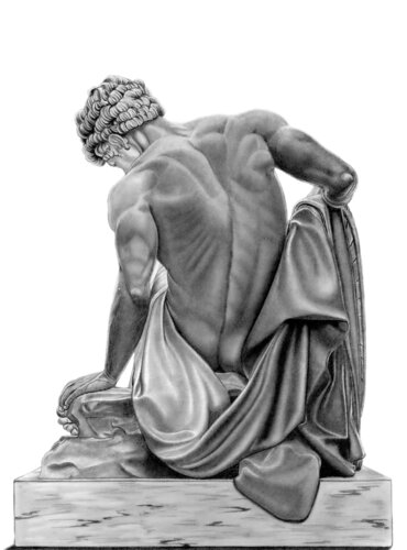 Gladiateur Mourant - Dying Gladiator par Paul Stowe, Dessin en vente sur Singulart