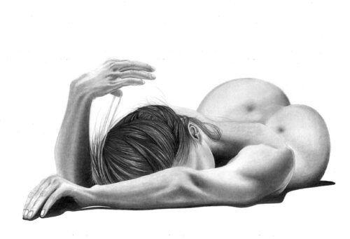 Bodyscape 14 (Nude) von Paul Stowe, Zeichnungen kaufen auf Singulart