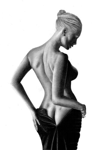 Bodyscape 15 (Nude) par Paul Stowe, Dessin en vente sur Singulart