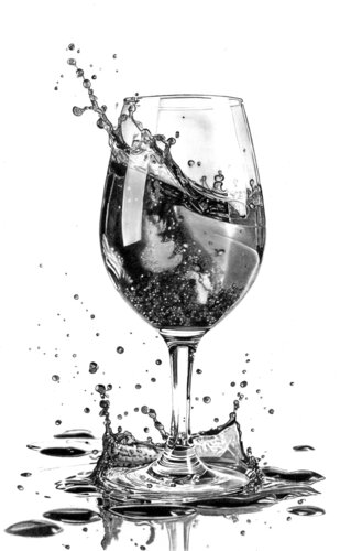 Red Wine Splash XL by Paul Stowe, Drawing for Sale on Singulart