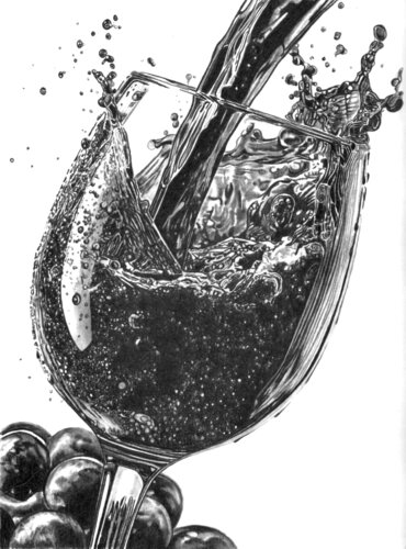 Red Wine Splash #2 par Paul Stowe, Dessin en vente sur Singulart