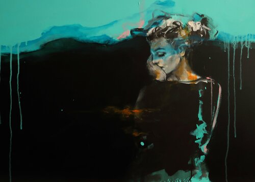 I'm drowning in a nightmare by Petra Kaindel, Painting for Sale on Singulart