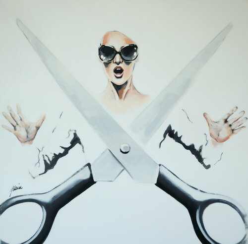 I can cut you into pieces - when my heart is broken van Petra Kaindel, Schilderij te koop op Singulart