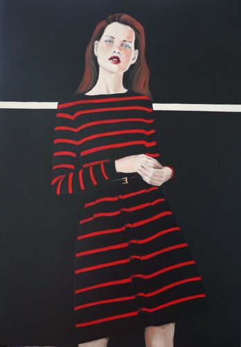 LA ROBE NOIRE by Petra Kaindel, 회화 for Sale on Singulart