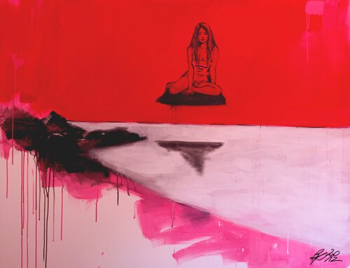 I AM NOT SAFE von Petra Kaindel, Malerei kaufen auf Singulart