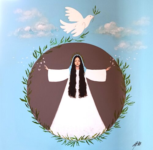 GIVE PEACE A CHANCE by Petra Kaindel, 油畫 for Sale on Singulart