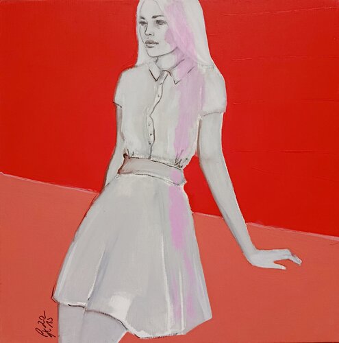 INTO THE RED ROOM di Petra Kaindel, Pittura in vendita su Singulart