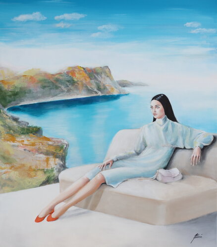 DER EINZIGE ORT OHNE IDIOTEN by Petra Kaindel, Painting for Sale on Singulart