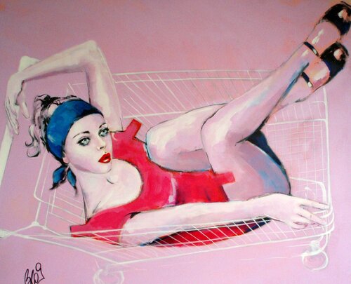 IM WARENKORB by Petra Kaindel, Painting for Sale on Singulart