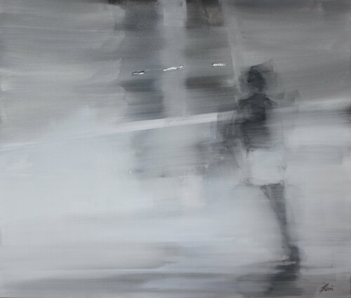 AUF DÜNNEM EIS  oder "Eis auf der Richter-Skala" di Petra Kaindel, Pittura in vendita su Singulart