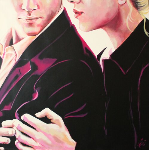 Match Point - Touch by Petra Kaindel, Painting for Sale on Singulart